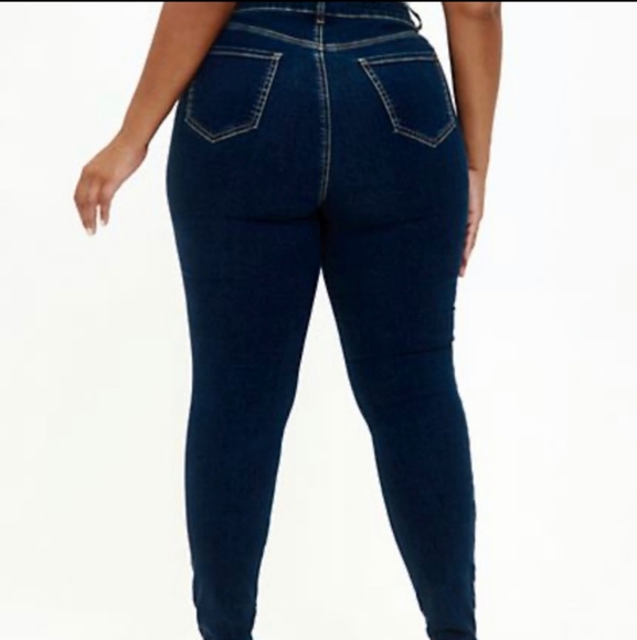 Dark Wash High Rise Super Skinny Jeans - Picture 2 of 4